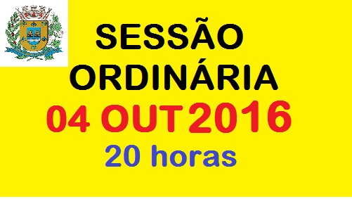 Sessão Ordinária às 20h