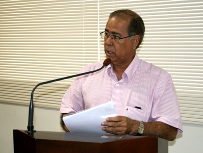 Vereador Nedílson Gonçalves Santana, do PR. FOTO: Henrique Sugano Perama.