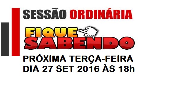 PRÓXIMA SESSÃO ORDINÁRIA